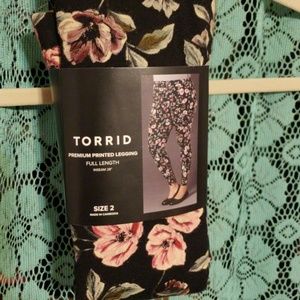 Floral and Skull Premium Leggings